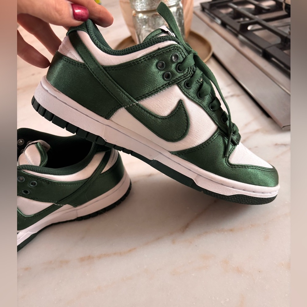 COPY - Nike Dunks in Green Satin